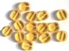 10 14mm Flat Cut Oval Window Bead Topaz